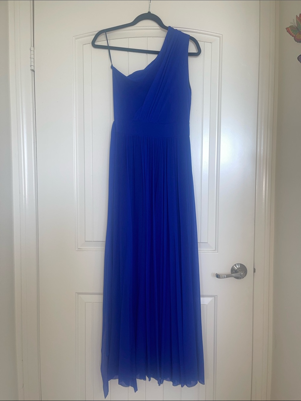 Elegant One-Shoulder Royal Blue Evening Dress